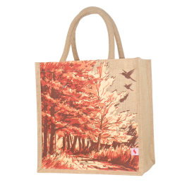 29W x 30H x 18AG JUTE BAG - AUTUMN TREE