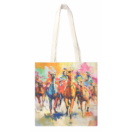 38W x 42H ANIMAL GRAPHIC OFFSET PRINT CANVAS BAG