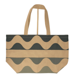 45W x 40H x 20AG GEOMETRIC PRINT NON BLEACHED CANVAS BAG