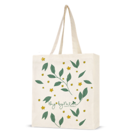 38w x 42h x 12 Sides NATURE PRINT CANVAS TOTE WITH SIDE GUSSET