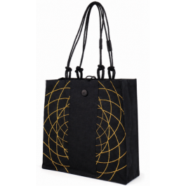 GEOMETRIC PRINT ROPE HANDLES